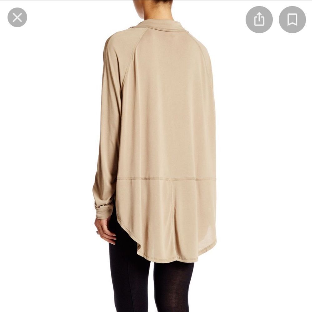 Free People Rose High Low Blouse Gold - Picture 2 of 8
